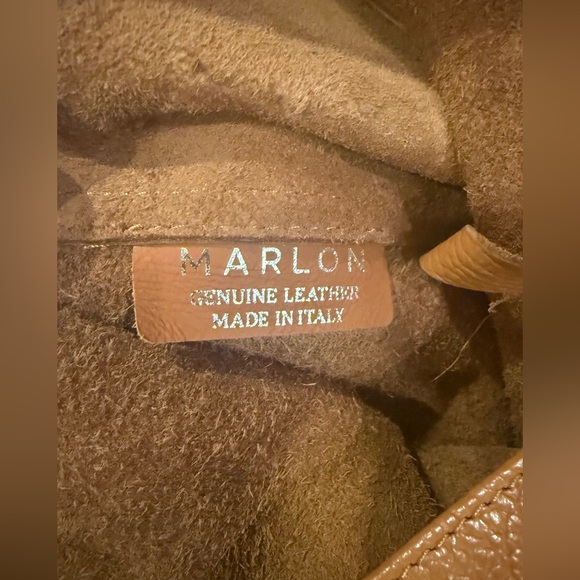 Marlon Italy Genuine Leather Slouch Hobo Bag – Tan Cognac – Made in Italy - Picture 6 of 6